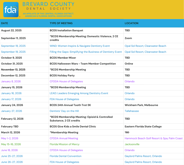 BCDS Event Calendar .