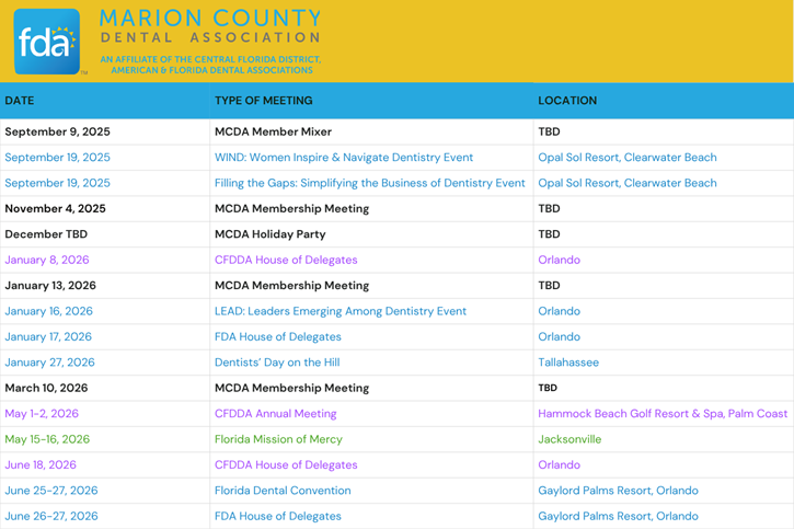 MCDA Event Calendar .